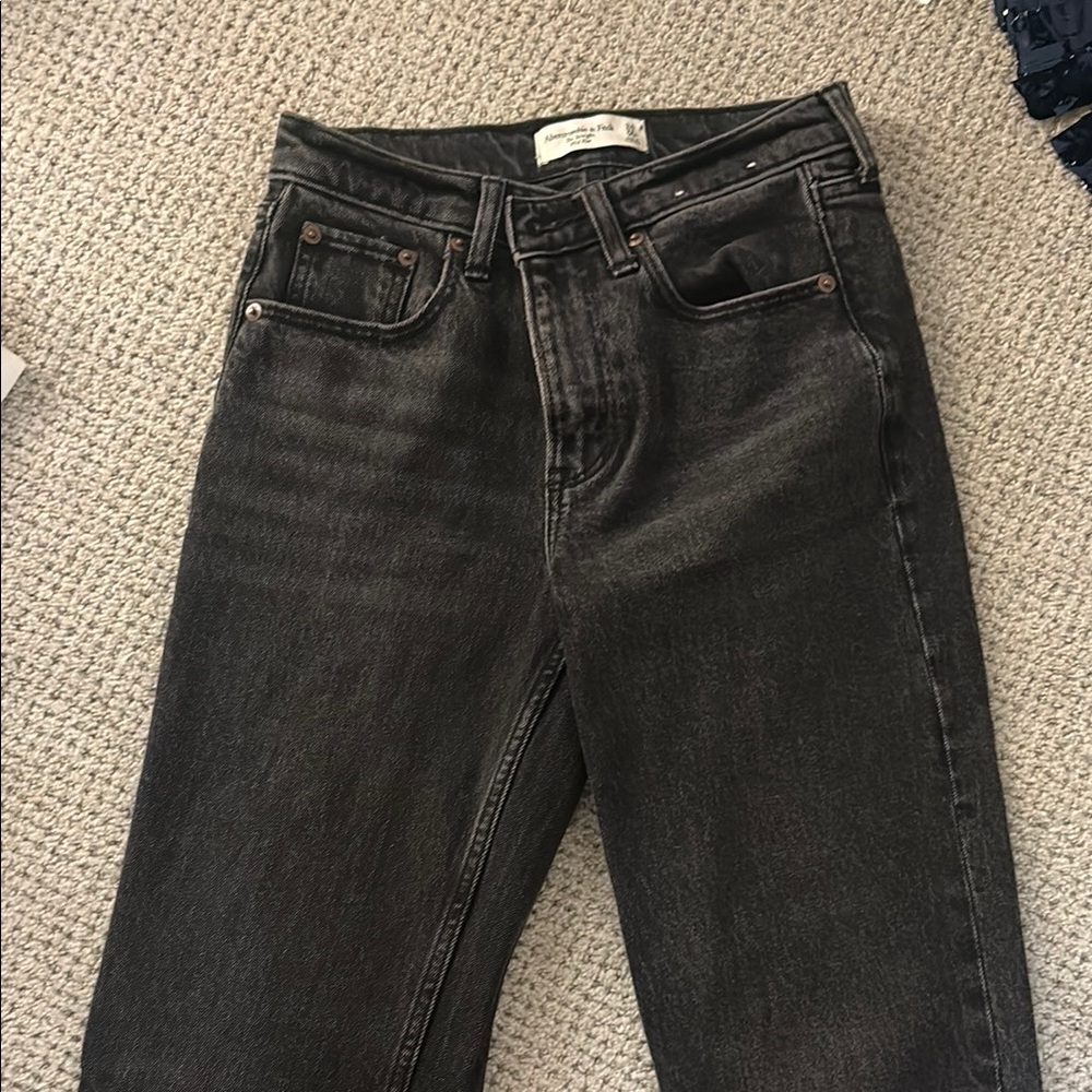 Abercrombie and Fitch Black Denim straight Jeans